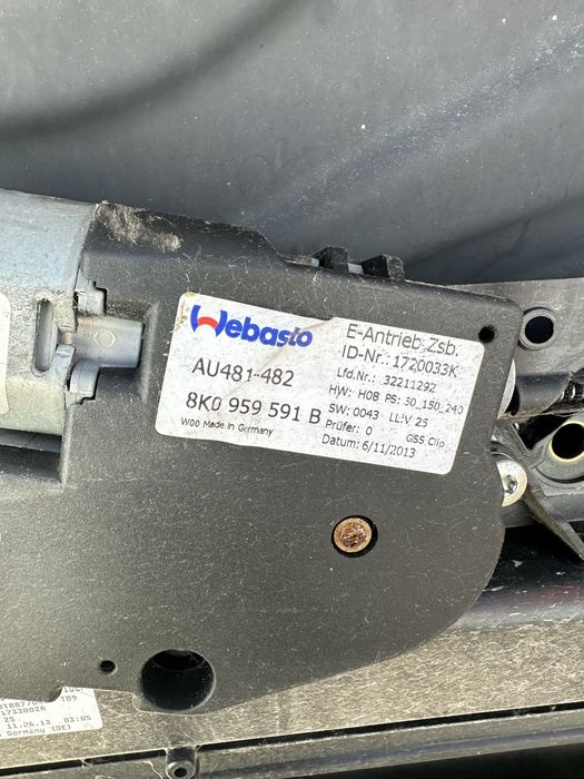 Trapa electrica Audi A5 b8 / b8.5 + motorase / reglabila electric pe doua pozitii / stare perfecta / ansamblu complet