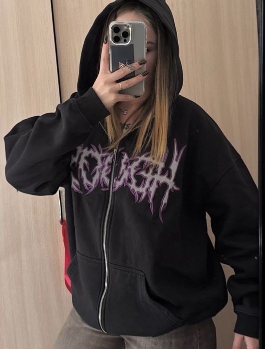 Hanorac cu fermoar New Yorker Black Squad zip hoodie