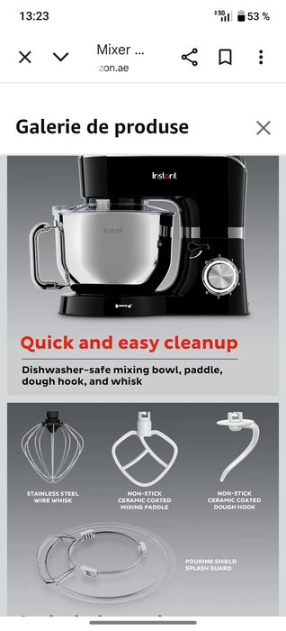 Instant  masina de frământat