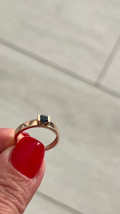 Inel din aur 585 cu Topaz și Diamant
