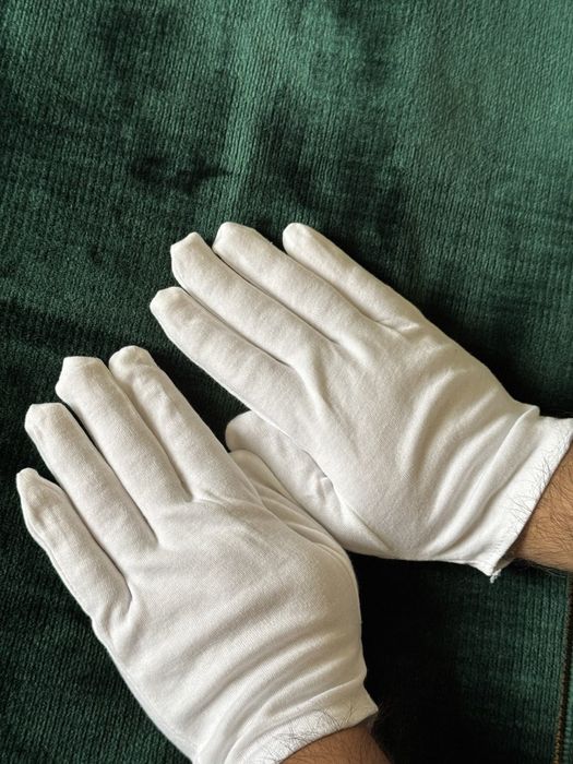 Белые перчатки хлопок