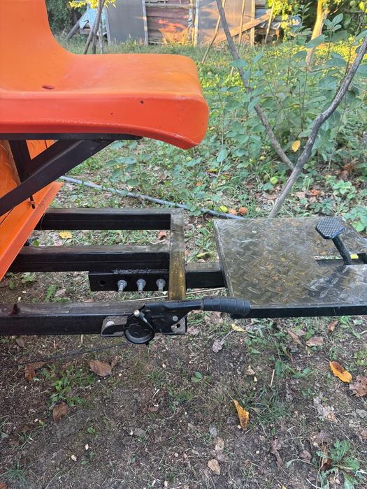 Remorcă motocultor Wolfson 500 kg, basculabilă, cu frână și suspensie