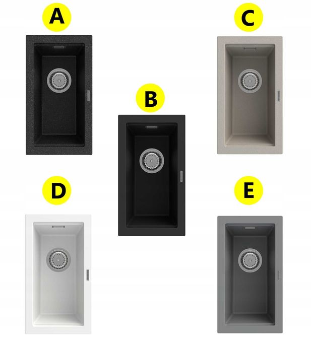 Компактна гранитна мивка Granitan TUGA 28см