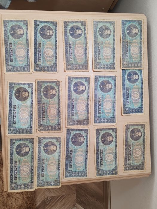 Lot 92 bancnote vechi România 100 lei Nicolae Bălcescu + 25 lei – cole