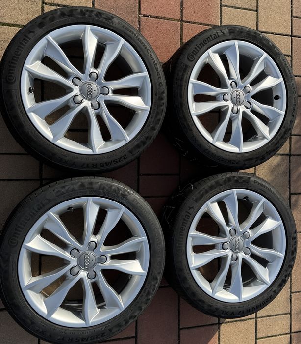 Jante 5x112/Roti/Cauciucuri 225/45/17 Vara Originale Audi