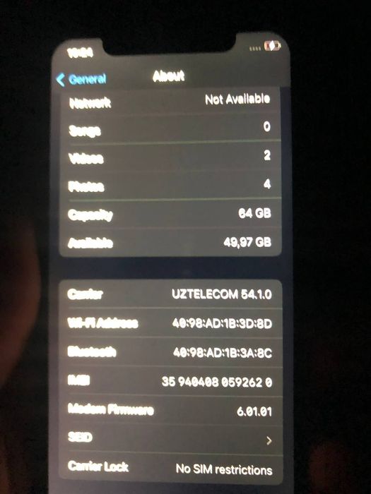 Iphone x 64 gb oq