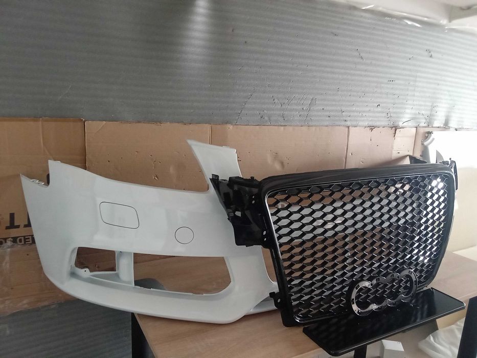 Bara fata cu grila radiator Fagure RS-LOOK Audi A4 B8 07-12 LY9C ALB