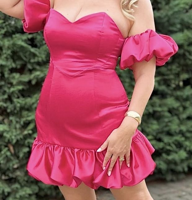 Rochie Elegantă Roz Fucsia