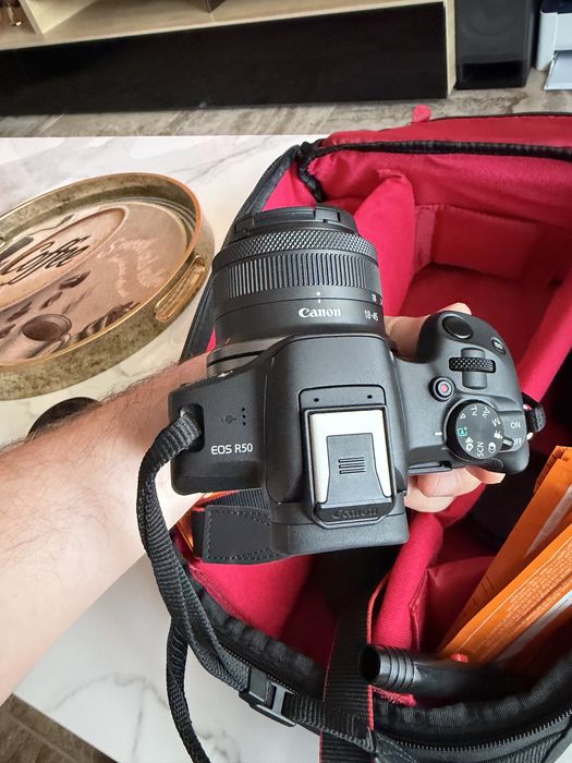 Canon R50 + 2 obiective + rucsac