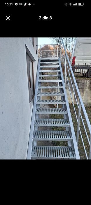 Scări metalice zincate