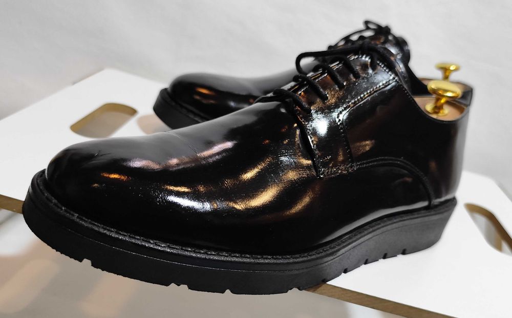 Pantofi derby 39.5 40 plain toe Imperial piele naturala moale