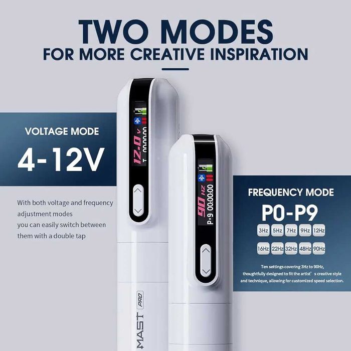 Безжичен комплект за татуировки - Mast Y22 Pro + Безжичен педал Mast..