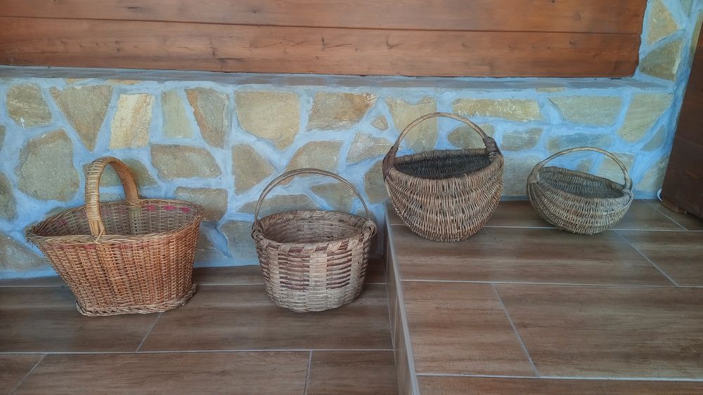 Плетени кошници.Части за Стара каруца.