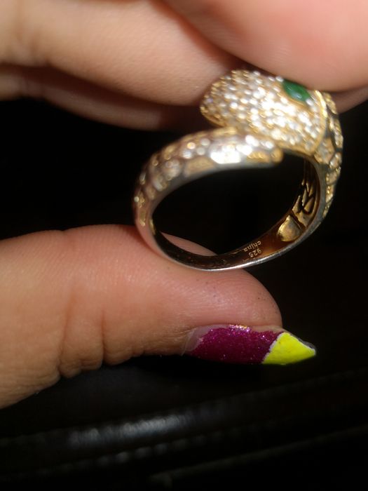Inel sarpe din argint Rachel Zoe, placat cu aur