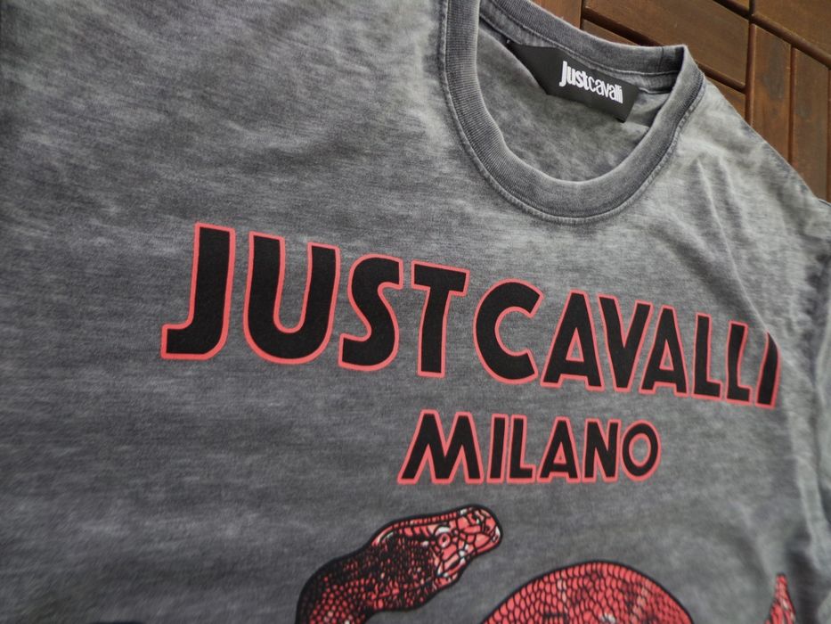 Мъжка тениска Just Cavalli T-Shirt With Logo And Snakes 
мъжка тениска