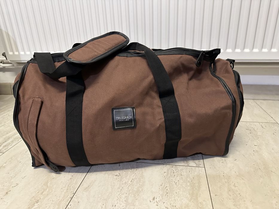 Geanta Trussardi Parfums - Duffle Bag, Maro, Stare Foarte Buna
