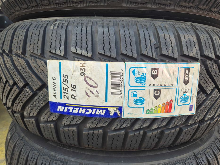 4 Anvelope M+S IARNA - 215/55/16 - Michelin Alpin 6 - NOU - DOT 2020 !