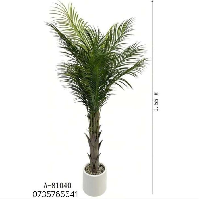 Pom artifical copac decorativ verde aspect natural Strelitia Yucca  Palmier Tropical