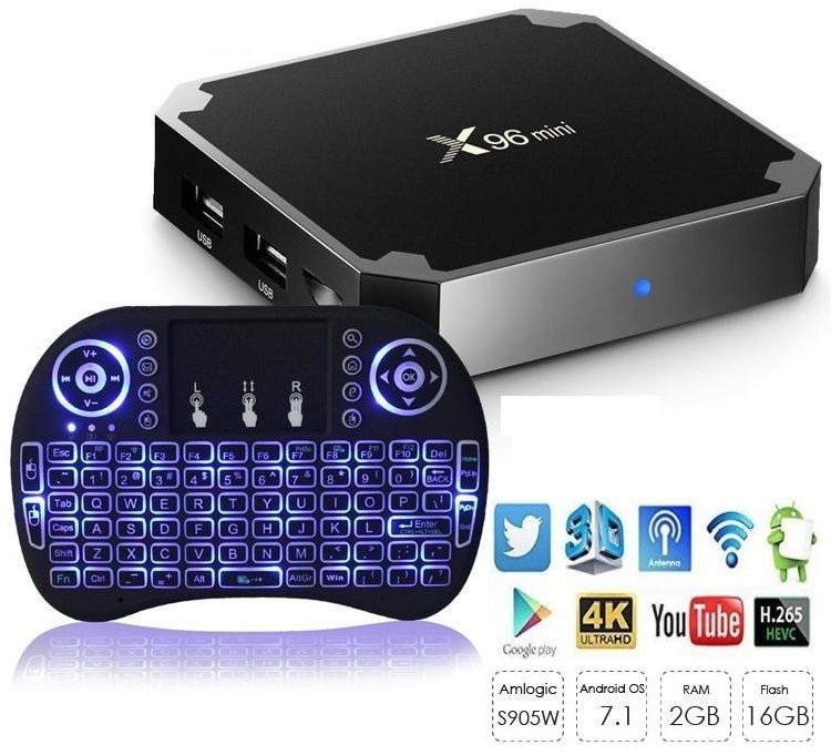 Мини Светеща безжична клавиатура за Android PC или TV Box Mini Keyboar