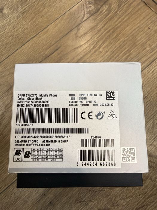 Oppo find x3 pro  gloss black 12/256gb