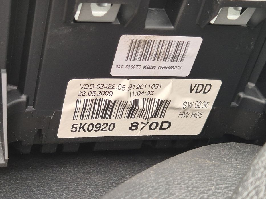 Ceasuri bord benzina 1.2 / 1.4 TSI 5K0920870D VW GOLF 6
