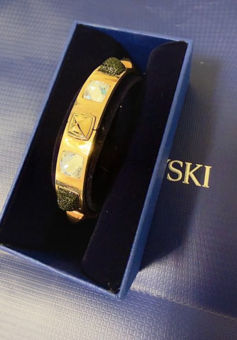 Bratara aurie Swarovski