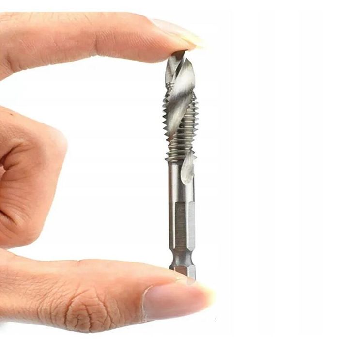 Set 6 burghie combinate pentru gaurire si filetare in metal, M3-M10,