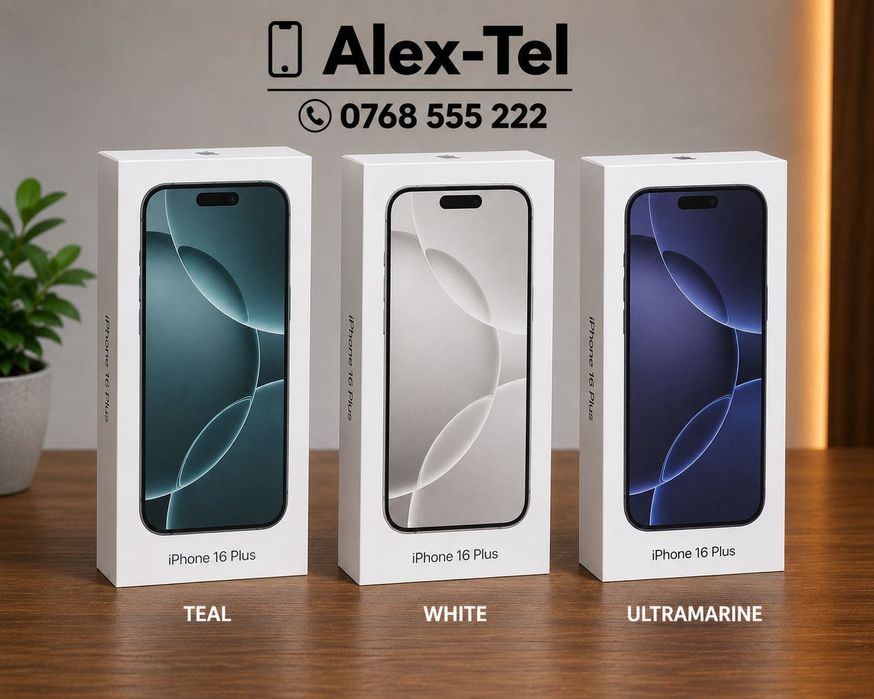 Alex-TEL® Apple iPhone 16 Plus 128GB 5G Sigilat Nou