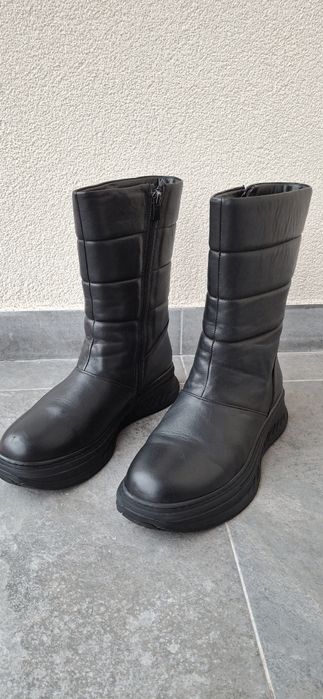 Cizme piele naturala 39 imblanite romanesti