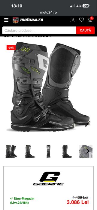 Cizme Gaerne SG-22 Gore-Tex Anthracite/Black