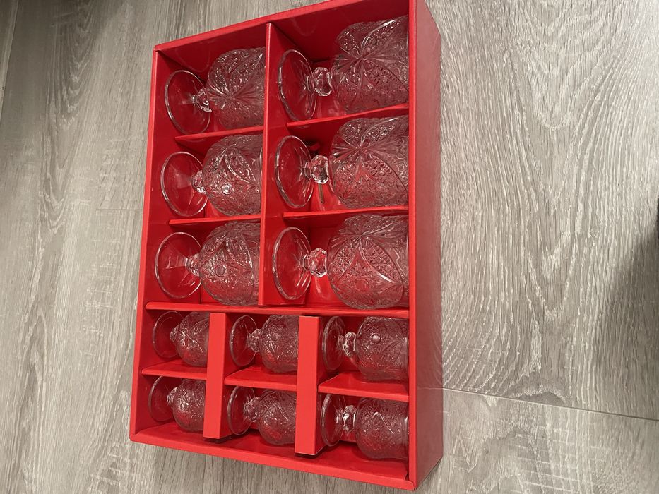 Set pahare vin si tuica 6x6