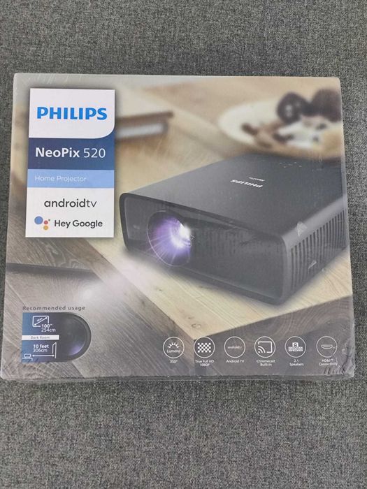 Videoproiector Philips, NeoPix 520, WiFi, USB-C, HDMI, 1920x1080