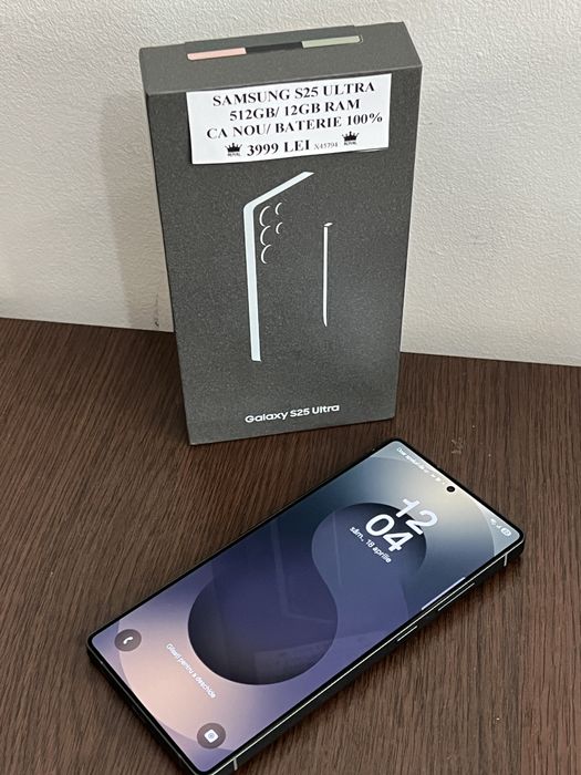 Amanet Royal CB: Samsung S25 ultra 512gb stocare 12gb ram cutie baterie 100