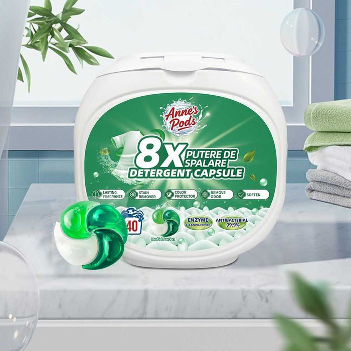 Detergent capsule, 25gr, diverse arome,40/50spalari WWW.ANNESPODS.RO