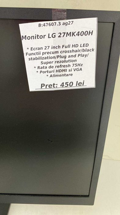 Monitor LG 27MK400H(Tomesti b 47607) Ridicare din agentie
