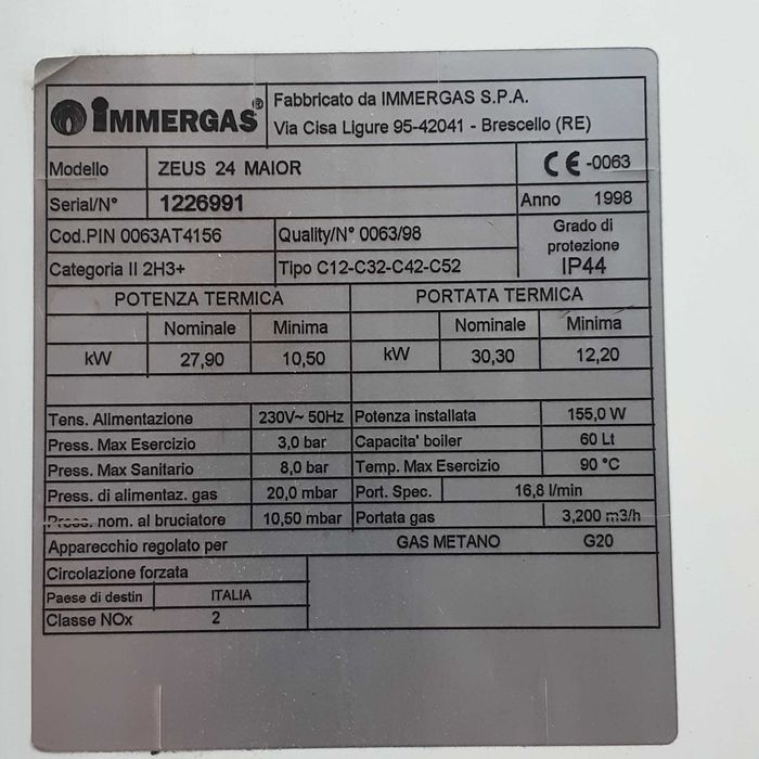 Piese de schimb centrala IMMERGAS ZEUS 24 MAIOR. Buftea • OLX.ro