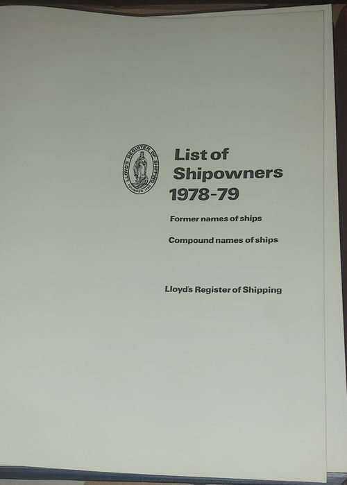 List of shipowners 1978-79