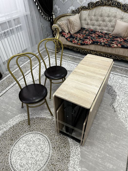 Стол Книжка Раскладной Складной Трансформер Гостиной! + Стулья 10 шт