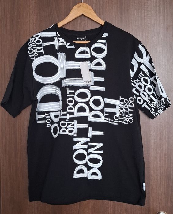 DESIGUAL НОВА Оригинална мъжка тениска-размер L