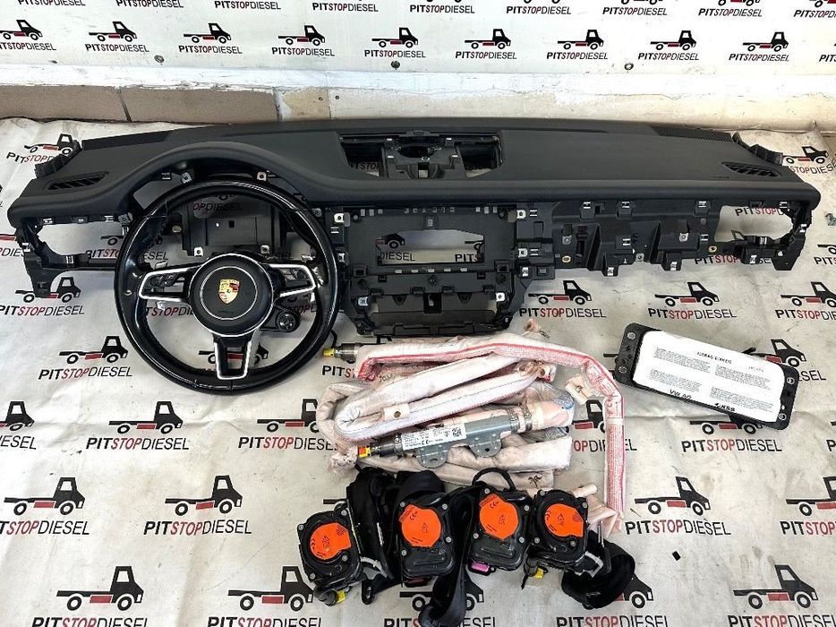 kit airbag complet porsche macan s 95b 2014 2015 2016 2017 2018 2019 2020 plansa bord-volan-airbag-centura