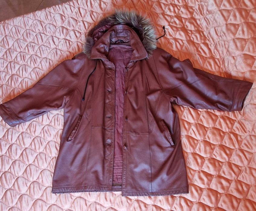 Дамско кожено палто, манто - естествена кожа