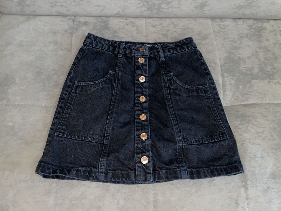 Юбка джинсовая черная