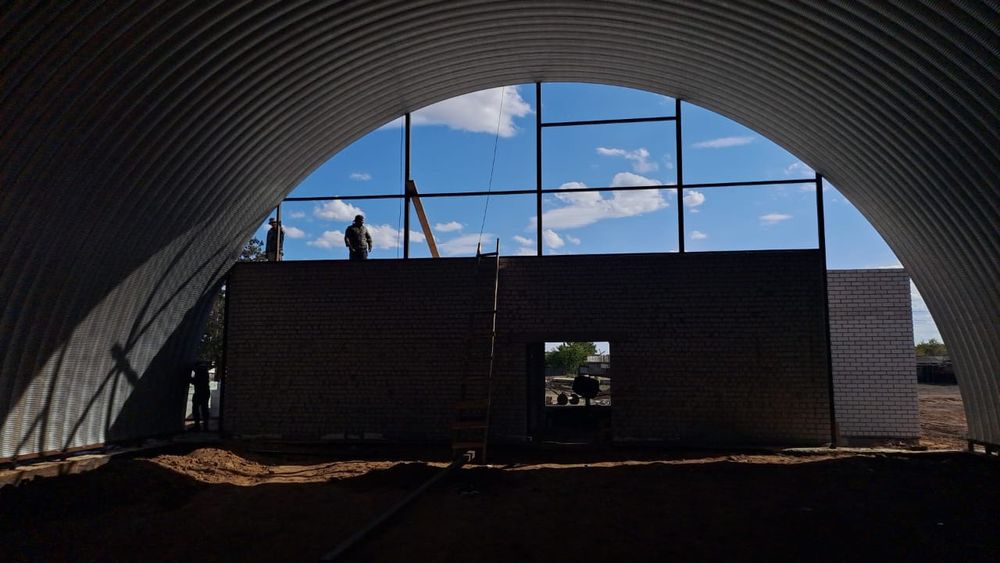 Ангар Бескаркасный Строительство