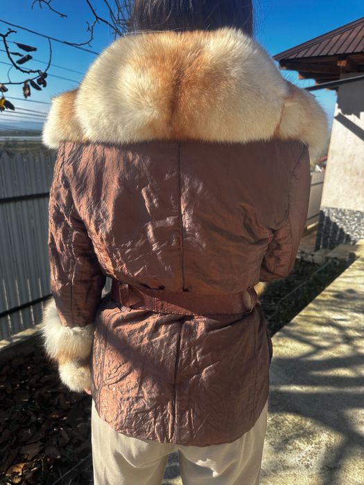 Geacă guler vulpe deosebită mărimea M-L