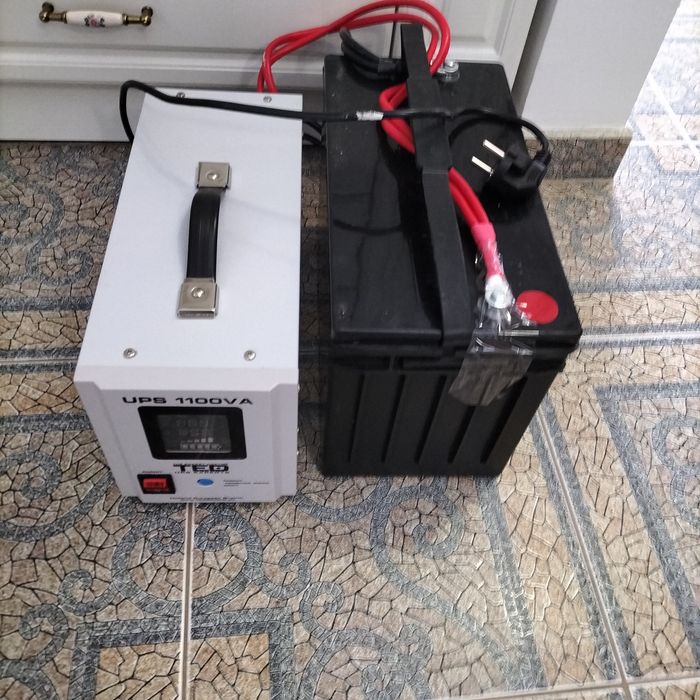 Ups Ted 1100VA si acumulator CSB 100ah folosite putin, backup curent