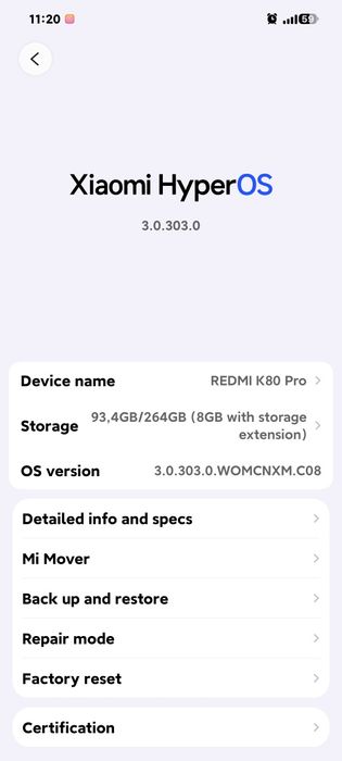 Redmi K80 pro (Poco F7 ultra)