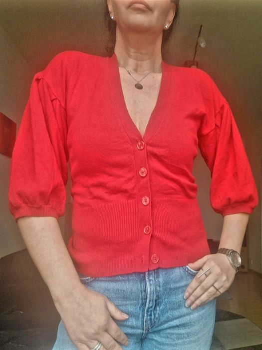 Pulover Benetton, maneci bufante, mărimea M