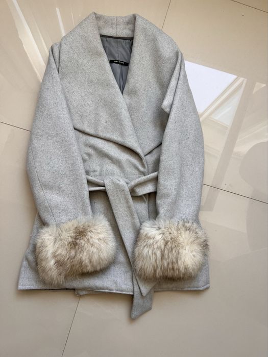 Palton cu blana natura de vulpe