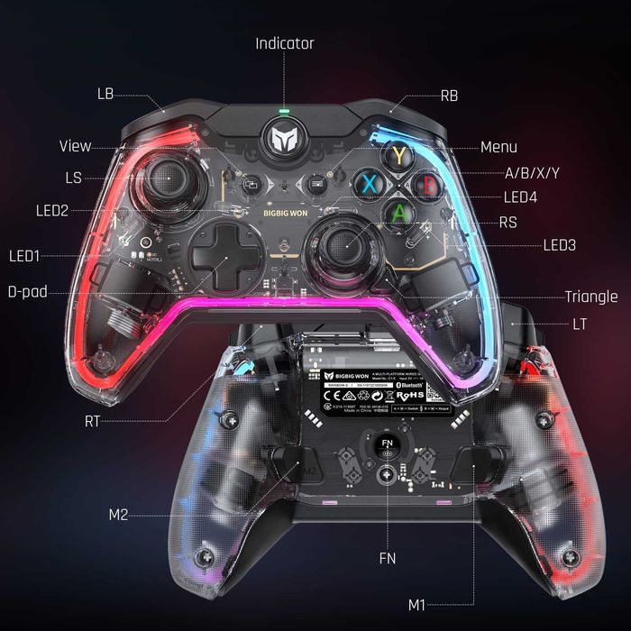 Controler jocuri video BIGBIG WON Rainbow S,cu fir,Nintendo Switch