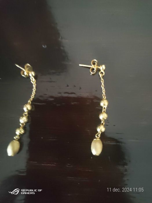 Aur 18 karate Italia 2 lanțuri și cercei